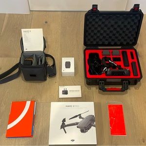 New DJI Mavic 2 Pro drone set with Fly More Kit, Pgytech Carrying Case, and more